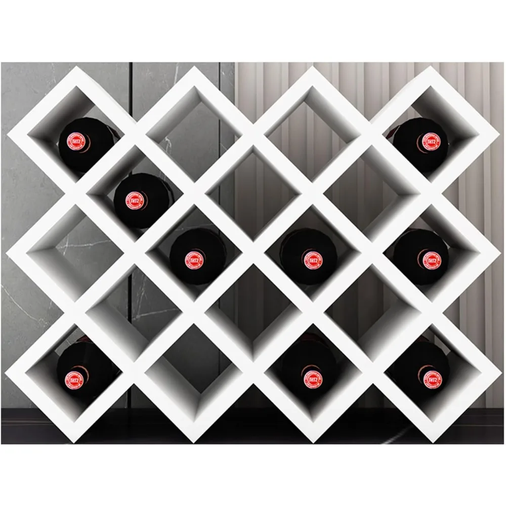 

Wine Racks Wooden Diamond Wine Rack Insert Display Rack Grid Storage Rack Can Accommodate Multiple Bottles for Home Bar Pub Rest