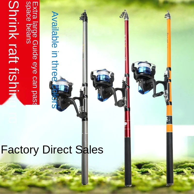 100% original Portable Rotary 1.3M-2.7M Fishing Rod Tough Glass Fiber Power Telescopic Travel Sea Boat Rock Fishing pole