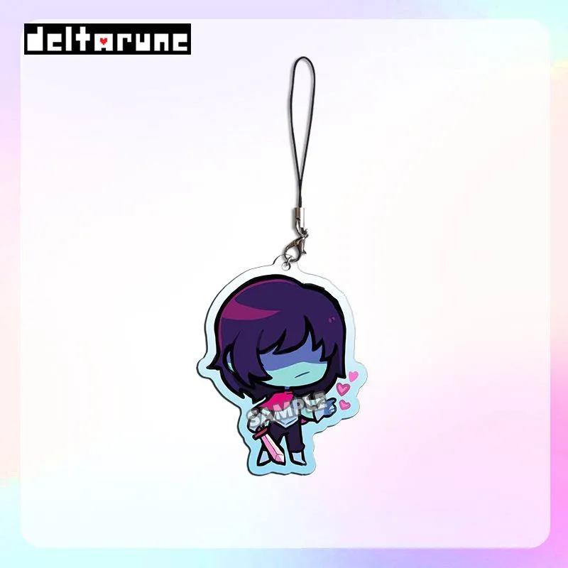 لعبة Deltarune كريس سوزي سبامتون رالسي تأثيري المفاتيح الاكريليك قلادة سلسلة هواتف كيرينغ مفتاح سلسلة حقيبة الملحقات حلية