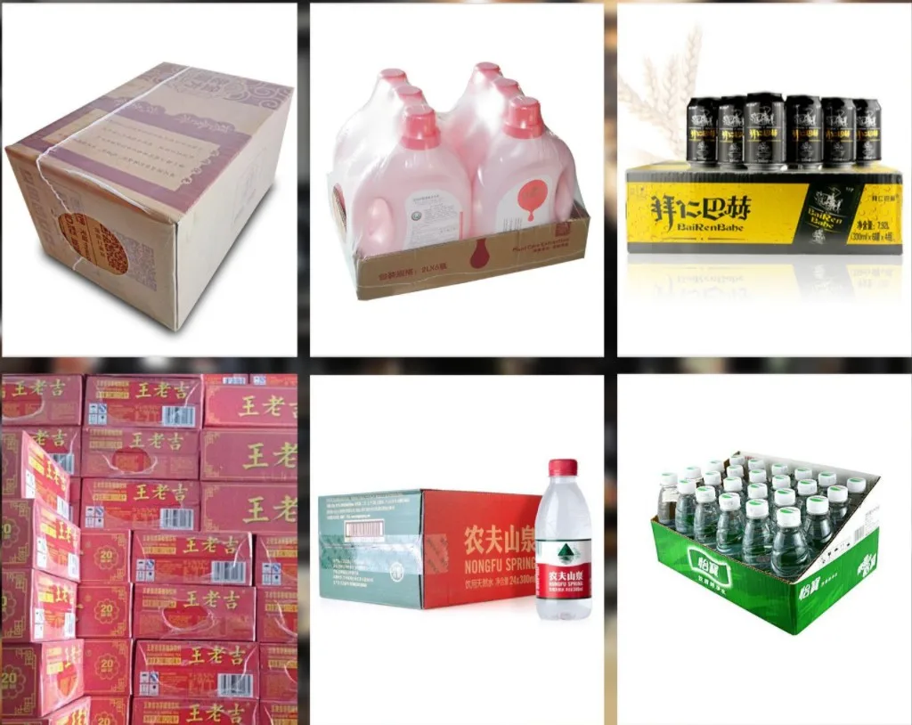 Full Automatic PE Film Sleeve Shrink Wrapping Packaging  Machine For Bottles Cartons Box