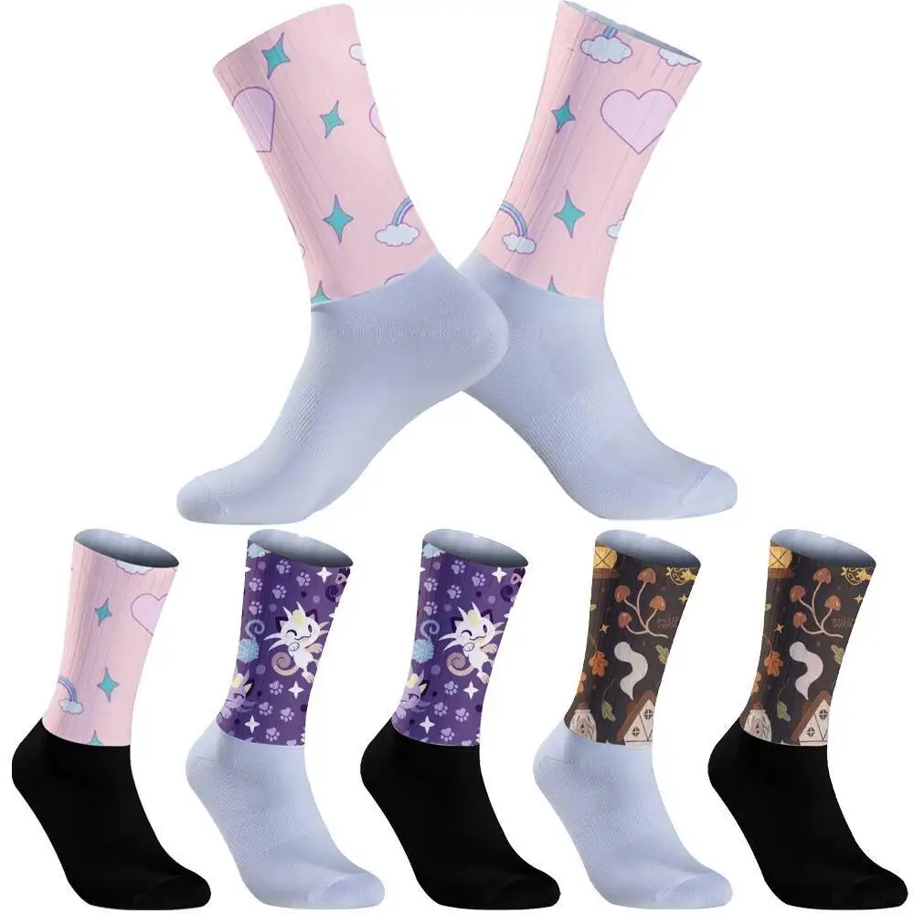 

Спортивные велосипедные носки. Крутые дышащие нескользящие силиконовые велосипедные носки.