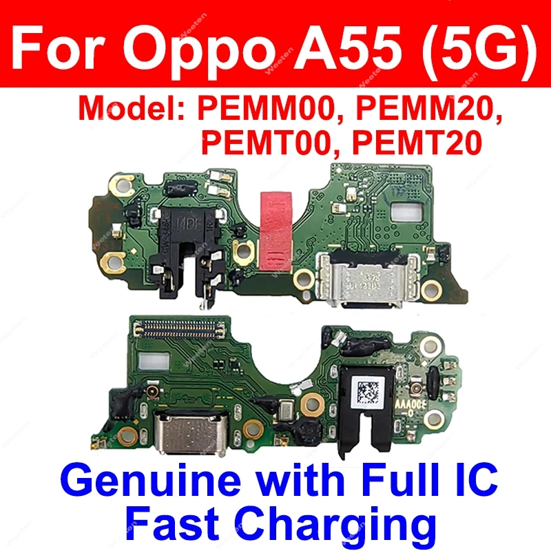 For OPPO A53 A54 A55 A56 A57 A58 A58X 4G 5G USB Charger Board USB Charging Dock Board Connector Flex Cable Fast Charging Parts