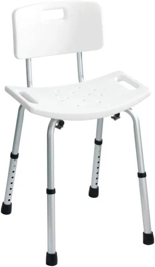 20926100 Bad Stool mit Backrest Secura 130kg Tragkraft