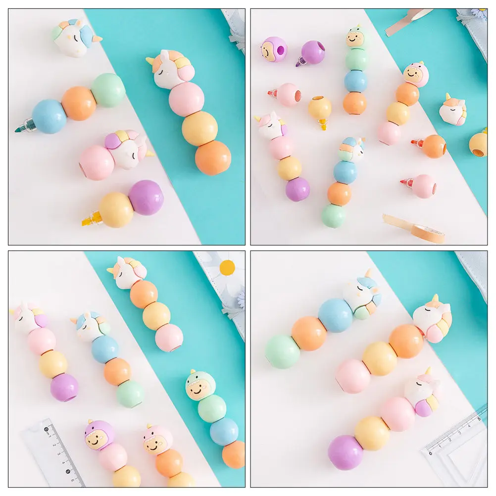 

Cartoon Splicing Highlighters Bright Color Pens for Book Reading Students Underlining Portable School Supplies Fluorescent