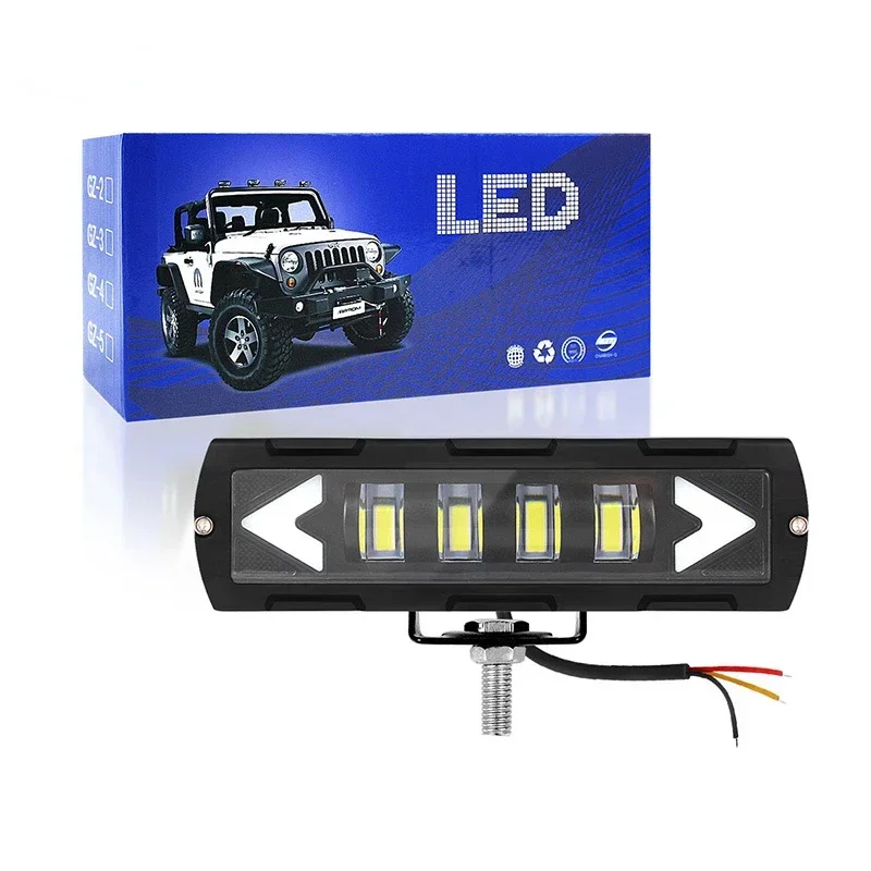 LED Light Off-road Vehicle Modification Auxiliary 40W Spotlight Front Illuminator Motorcycle Yellow White High Low Beam 12-80V