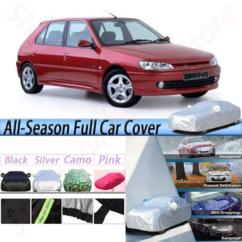 

Full Waterproof Car Covers Outdoor Anti-UV Sun Shade Rain Snow Dust Resistant Auto Cover For Peugeot 306 Sedan Hatchback Wagon