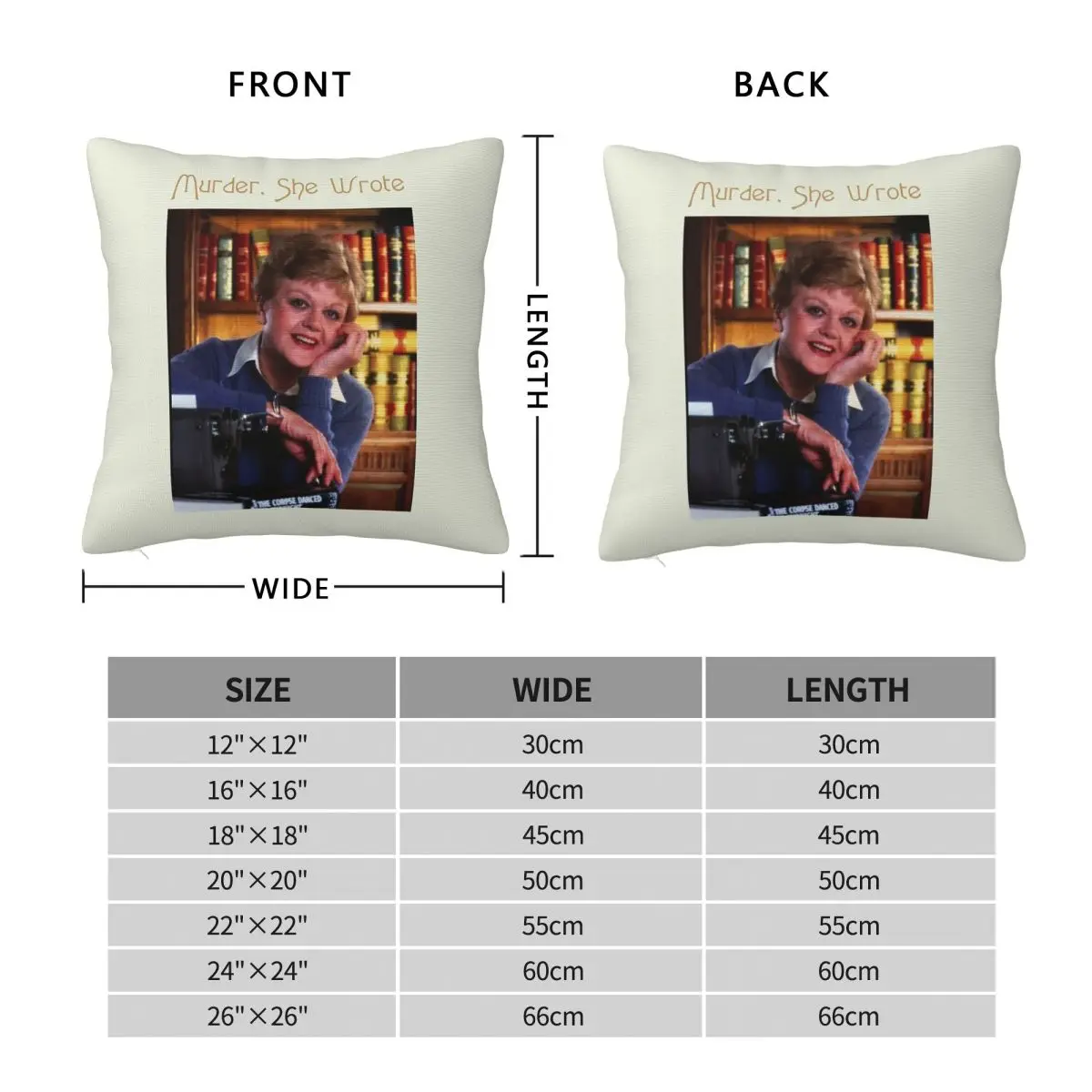 Murder She Wrote Jessica Fletcher Pillowcase Polyester Linen Velvet Printed Zip Decor Home Cushion Cover Wholesale