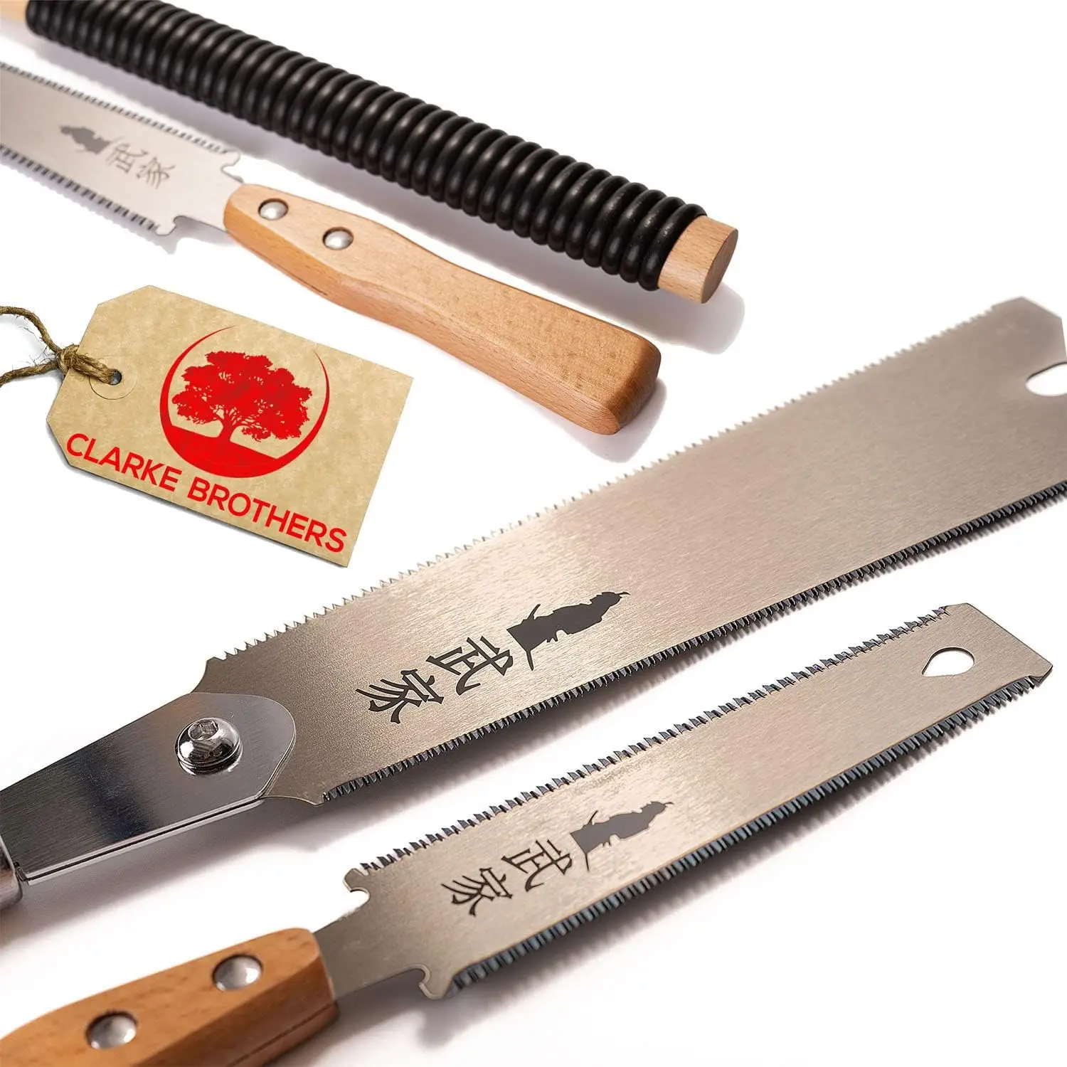 

Japanese Pull Saw Set 9.5 Inch Ryoba and 6 Inch Flush Cut for Woodworking Carpentry DIY
