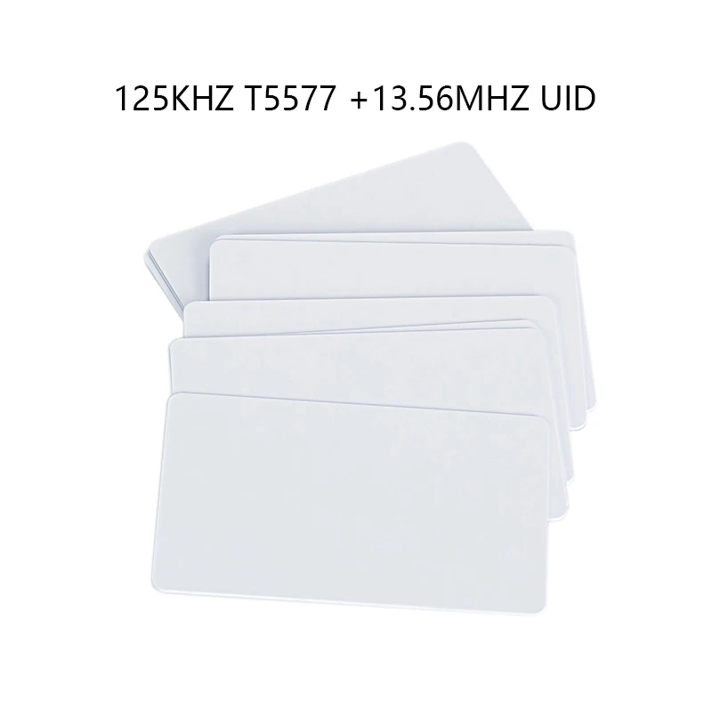 IC Chip + ID Chip UID + 5577 RFID card, Composite Smart Card 125 khz +13.56 Repeatable Erasable Access Card  10 Pcs/Lot