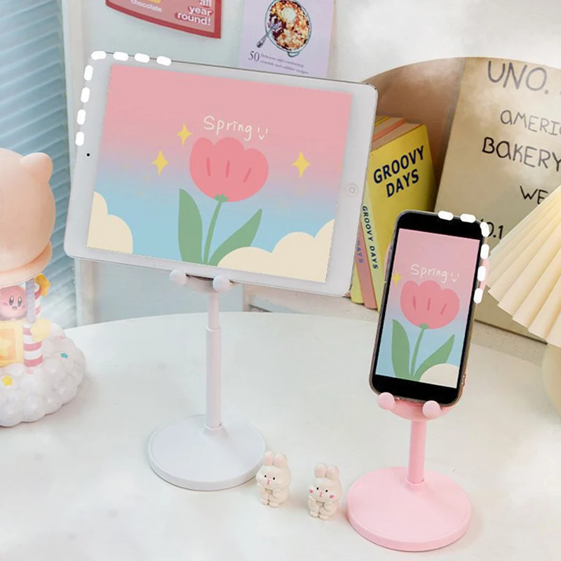 Small Rabbit Mobile Phone Holder Can Be Raised and Adjusted  Desktop Lazy Home Selfie Live Support Shelf Phone Holder