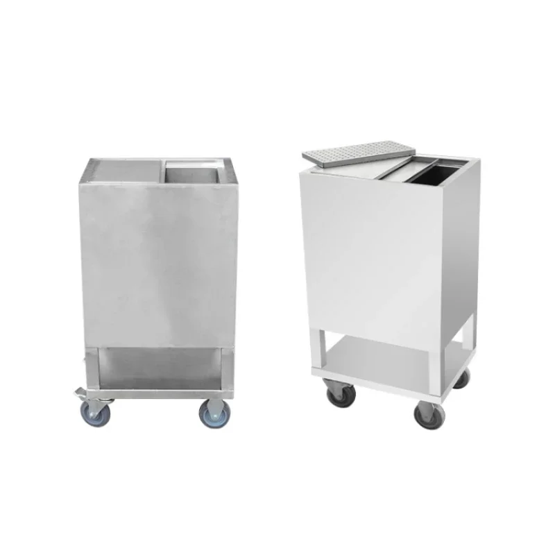 

stainless steel commercial refrigerated super large ice storage tank mobile ice bucket thermal insulation metal thickened