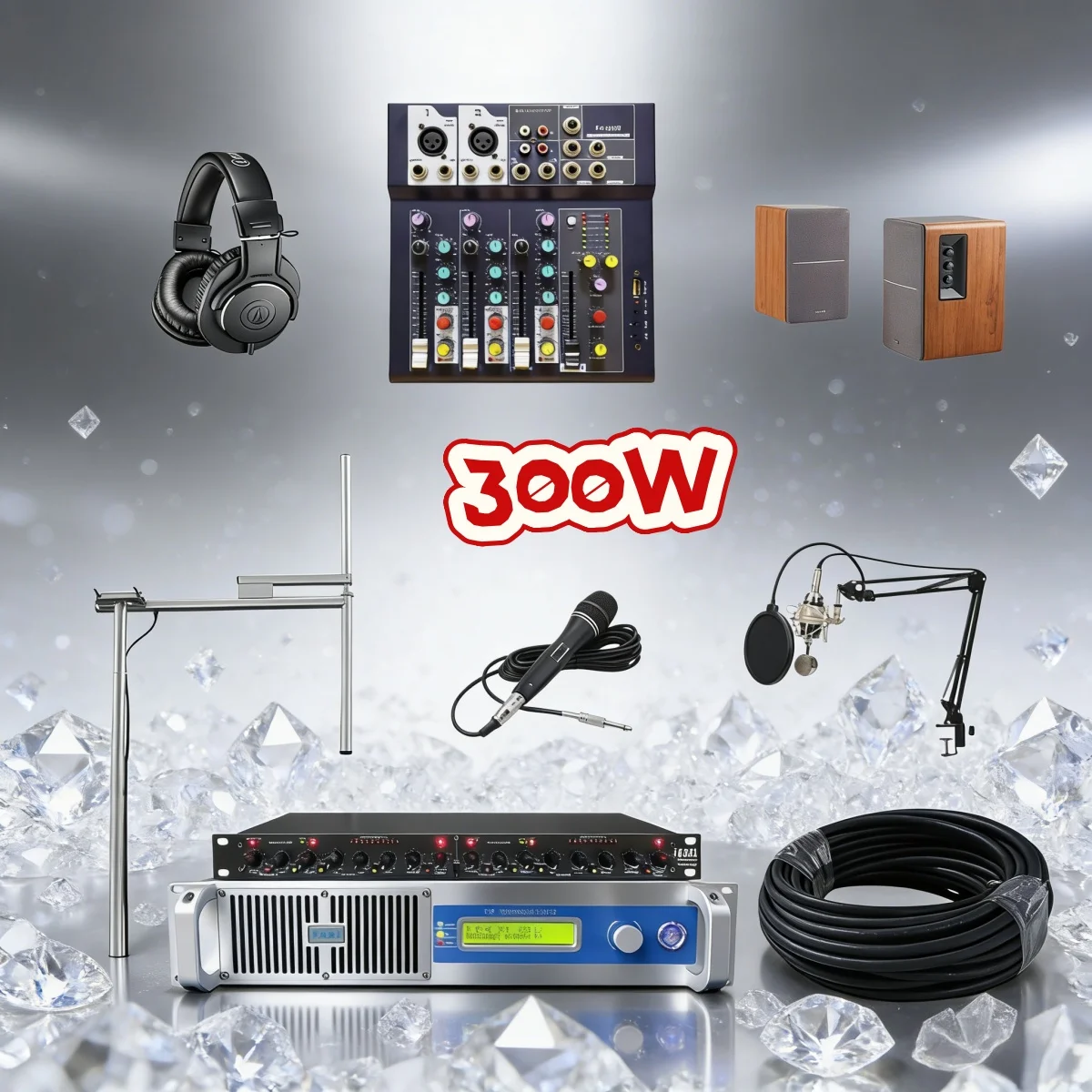 

Церковная FM-система вещания YXHT-1, 300 Вт, комплексное решение для праздничных мероприятий, полный комплект, энергоэффективная