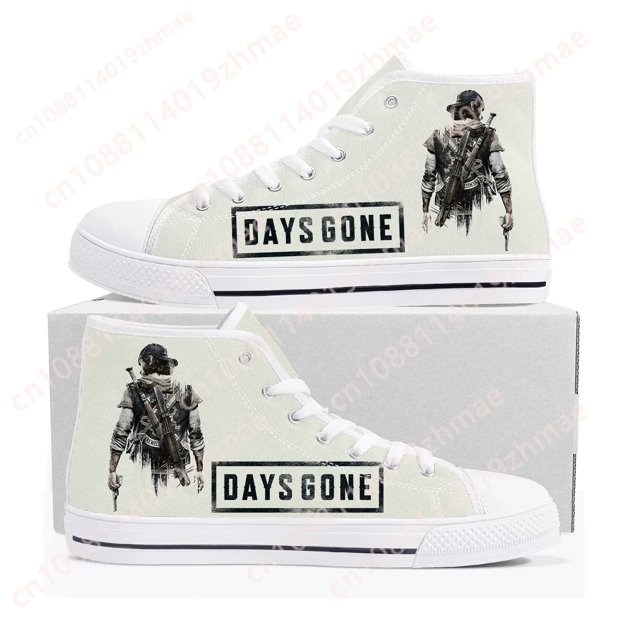 

Days Gone High Top Sneakers Hot Cartoon Game Mens Womens Teenager High Quality Fashion Canvas Shoes Casual Tailor Made Sneaker
