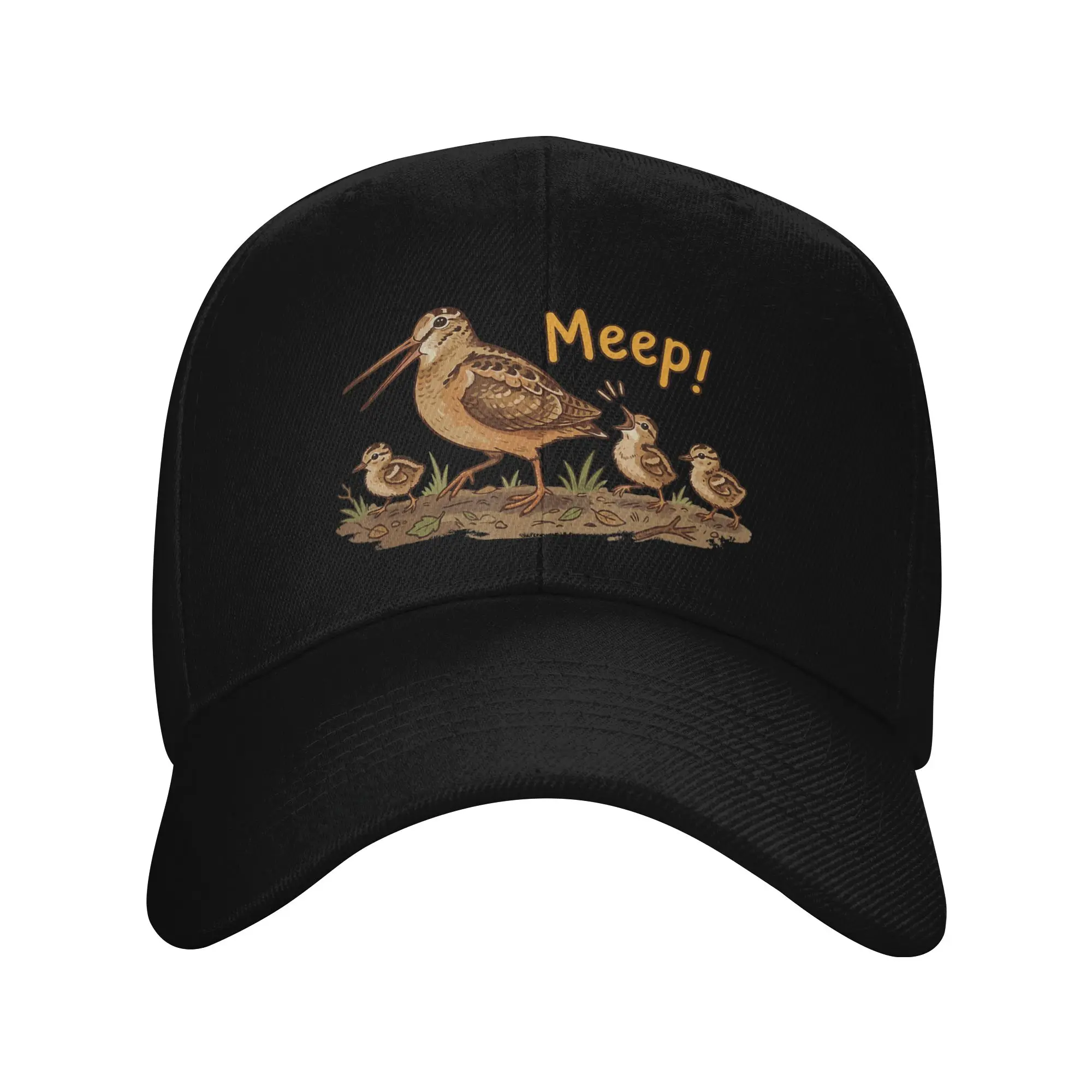 Meep Bird Meme Saying Meep Birds American Woodcocks Bird Unisex  Baseball Cap Classic Caps Hat Summer Adjustable Snapback Hat