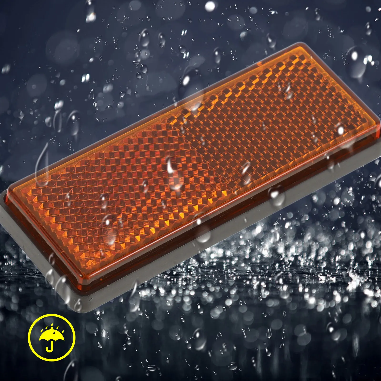 

Trailer Reflectors Enhanced Night Safety High Reflectivity Splashproof Easy Installation for Cars Trucks Motorcycles Rear