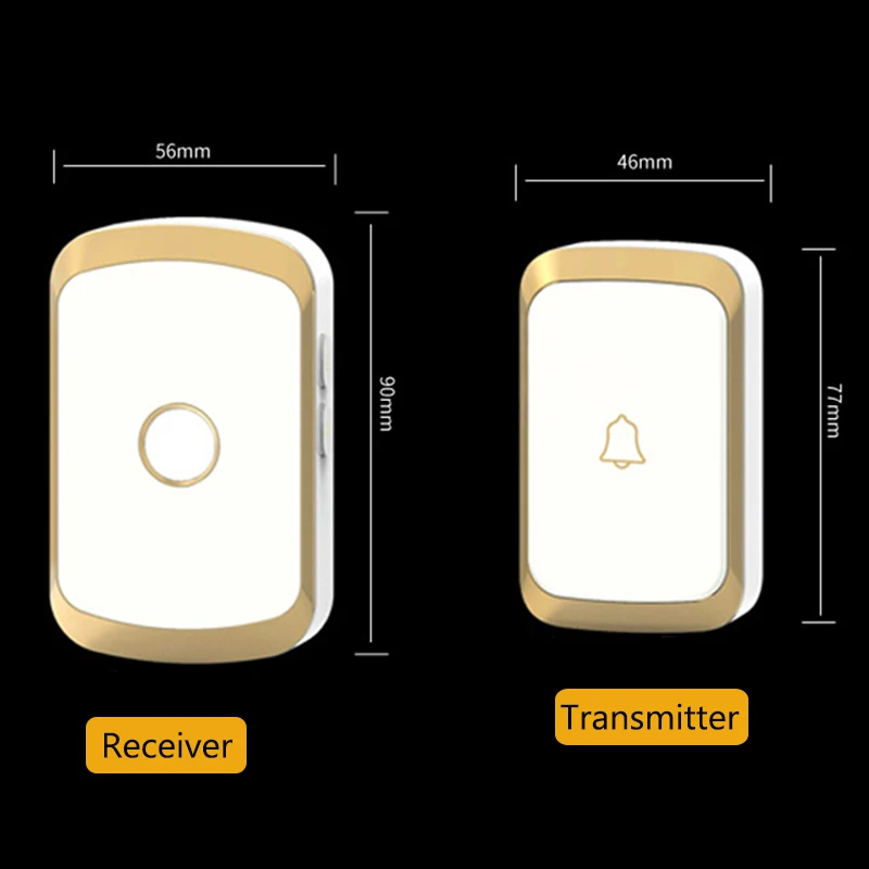 Wireless Doorbell Smart Home Welcome Door Bell Kit US EU Plug 300M Range 36 Ringtones 4 Level Volume Door Bell