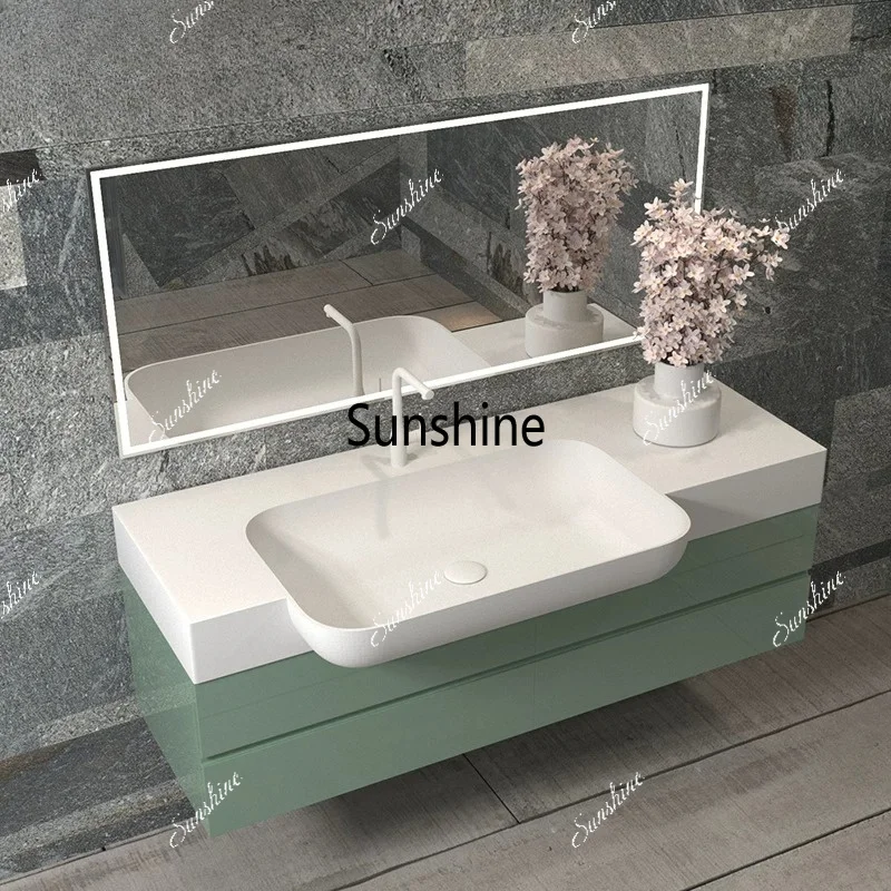 Small apartment narrow side washstand bathroom cabinet