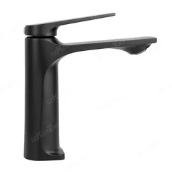 Brass Core Modern Bathroom Sink Faucet Single Handle Deck Mounted Wash Basin Water Tap Hot And Cold Mixer