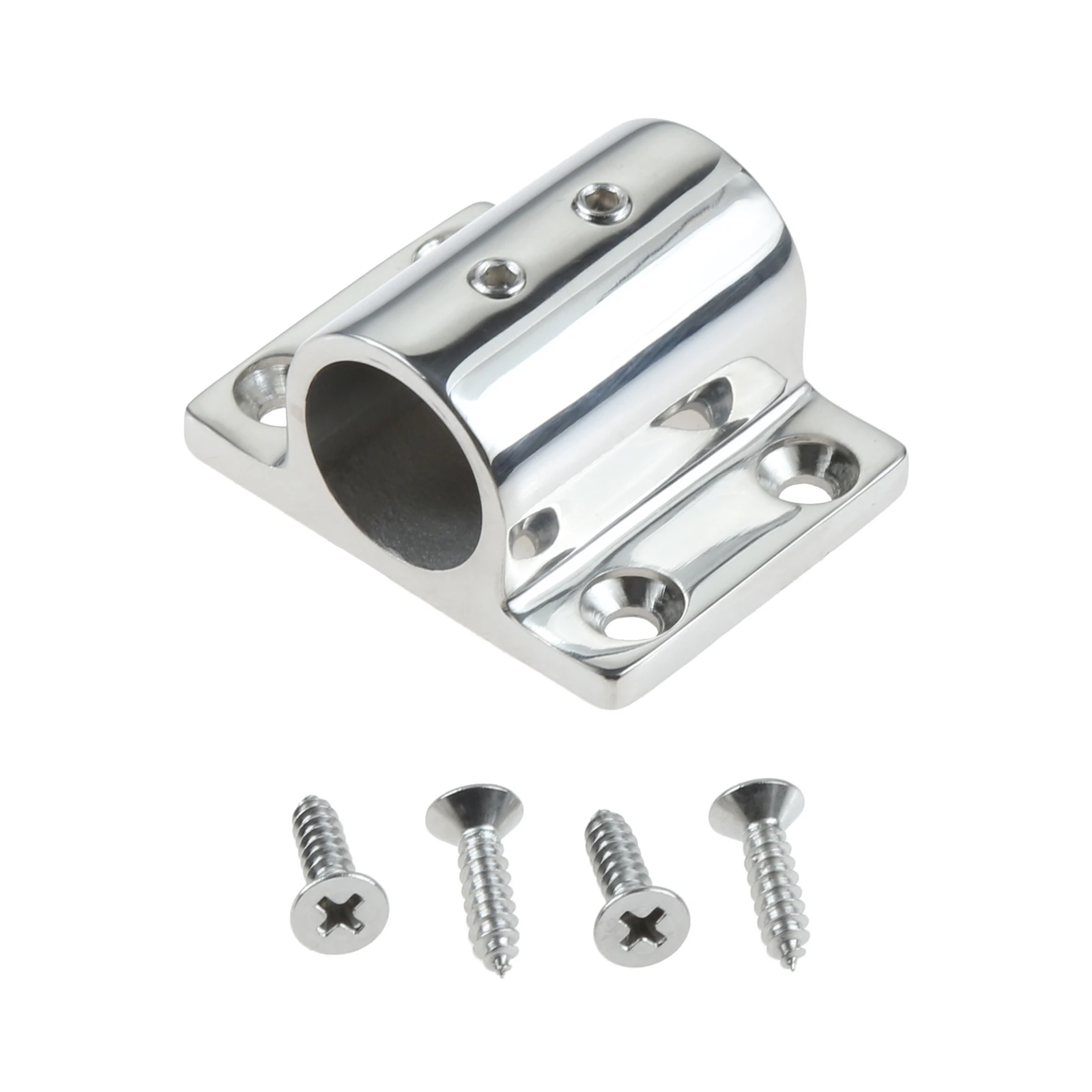 22mm/25mm  316 Stainless Steel Boat 90 Degree Rectangle Stanchion Base Handrail Mount Fitting Kayak Canoe Yacht Marine Hardware