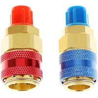 Connecteur à coupleur rapide pour voiture, adaptateurs en laiton, pour climatisation de voiture, réfrigérant, jauge de collecteur AC réglable, R134A 3