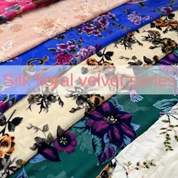 30Colors Jacquard Hollow Burnt out Real Velvet Silk Fabric Burnt Mulberry Clothing Diy Luxury Party Dress Skirt Designer Cloth