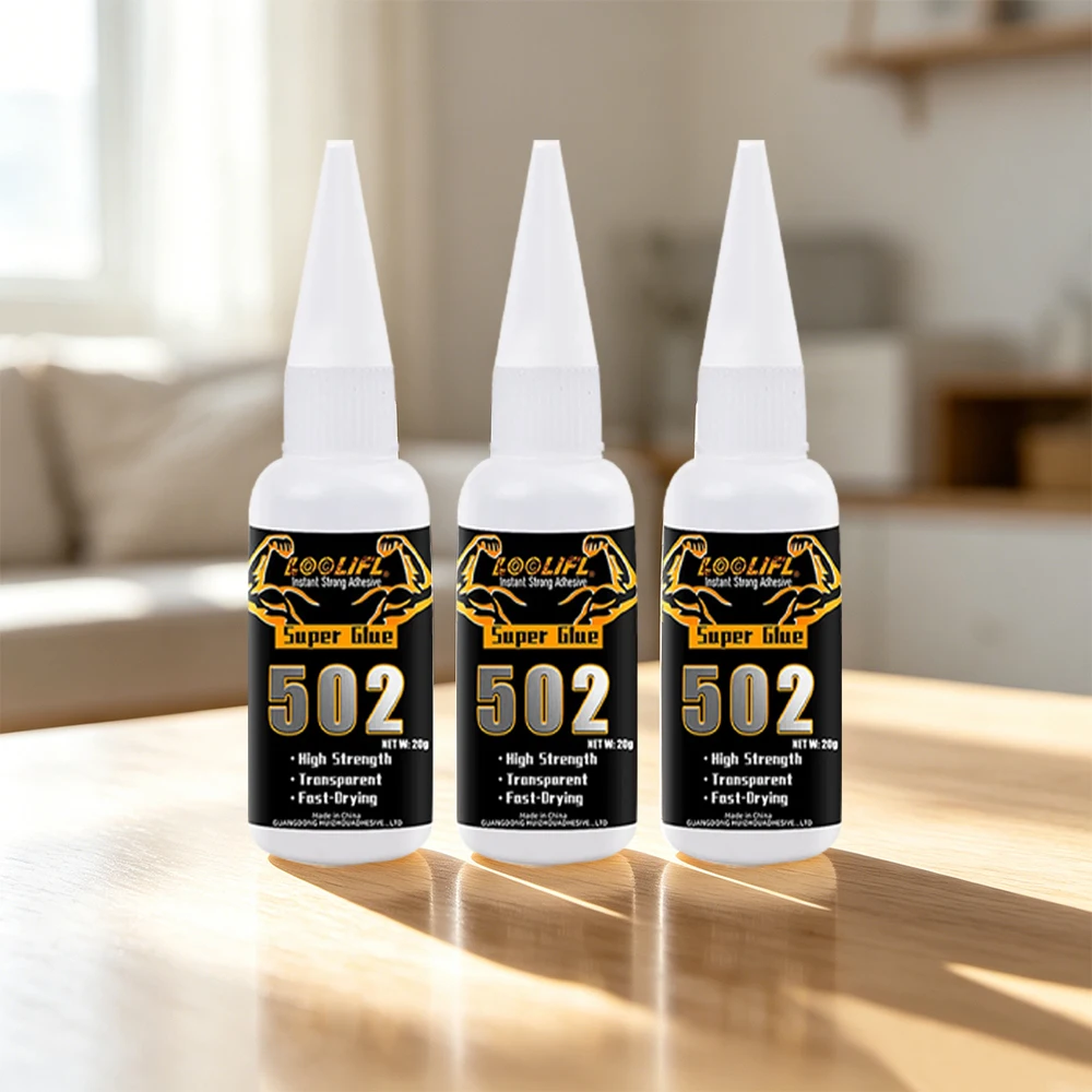 Loolifl 502 Super Glue Instant Adhesive Fast Drying Clear Strong Glue for Wood Metal Plastic Ceramic Rubber Shoes DIY Repair