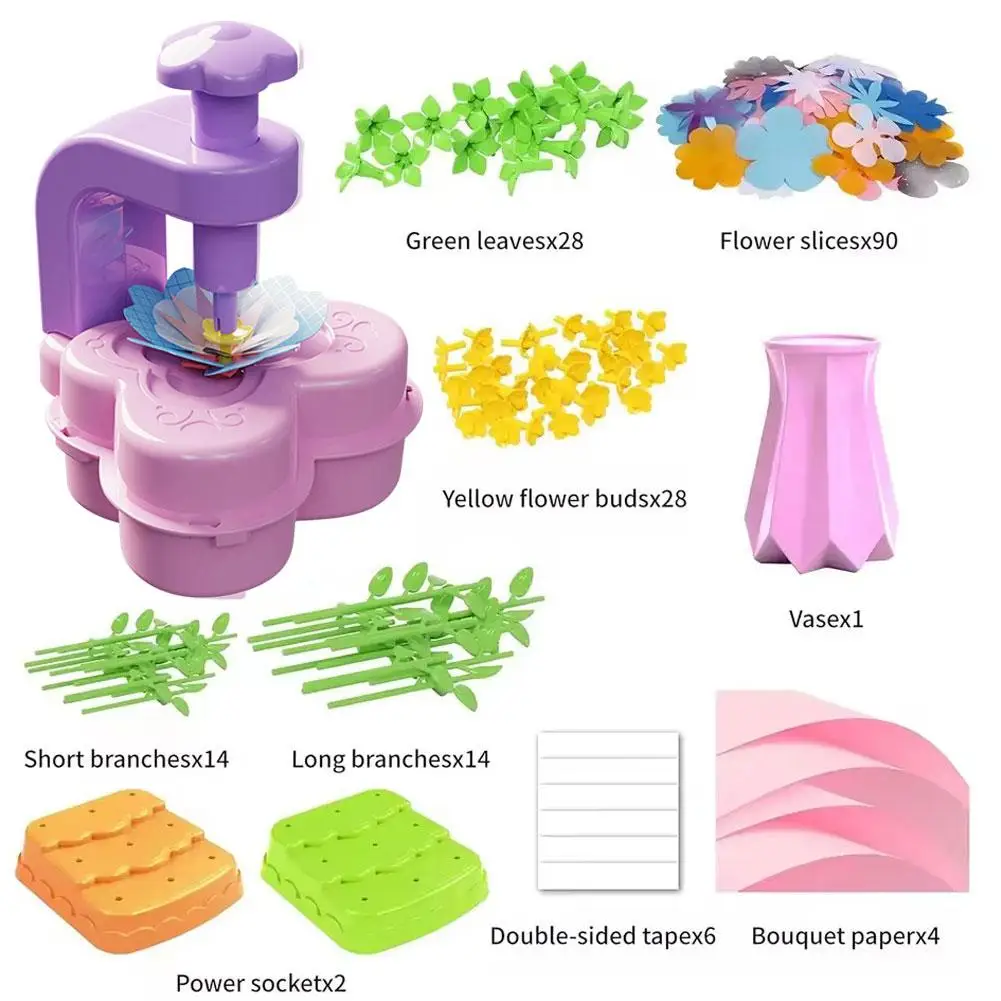 Zestaw do samodzielnego tworzenia bukietów z tkaniny, kwiaty z materiałów, zabawki, bukiety kwiatowe, zabawka dla dziewczynek, zestaw do samodzielnego tworzenia kwiatów, zestaw do rękodzieła, edukacyjne prezenty dla dzieci