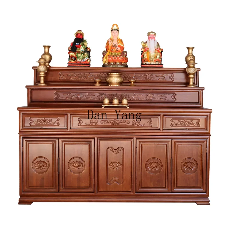 

YJ solid wood three-layer offering table, incense table, Buddhist hall, Buddhist table for Taichung hall entrance, shrine shrine