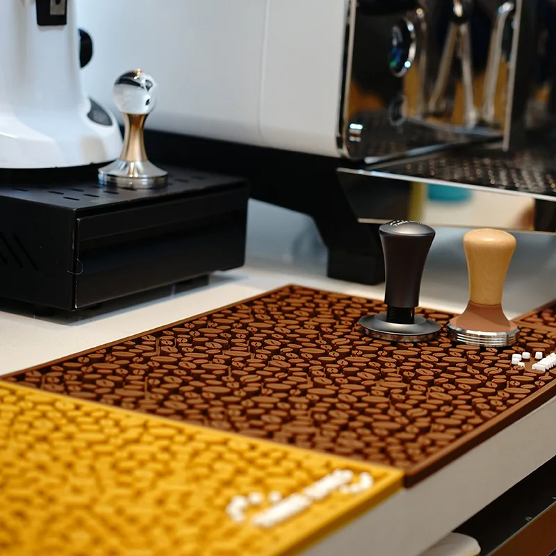 Coffee Bar Mat Non Slip Coaster Filtration Drainage Mat Water Blocking Mat Coffee Bean Elements Coffee Accessories Barista