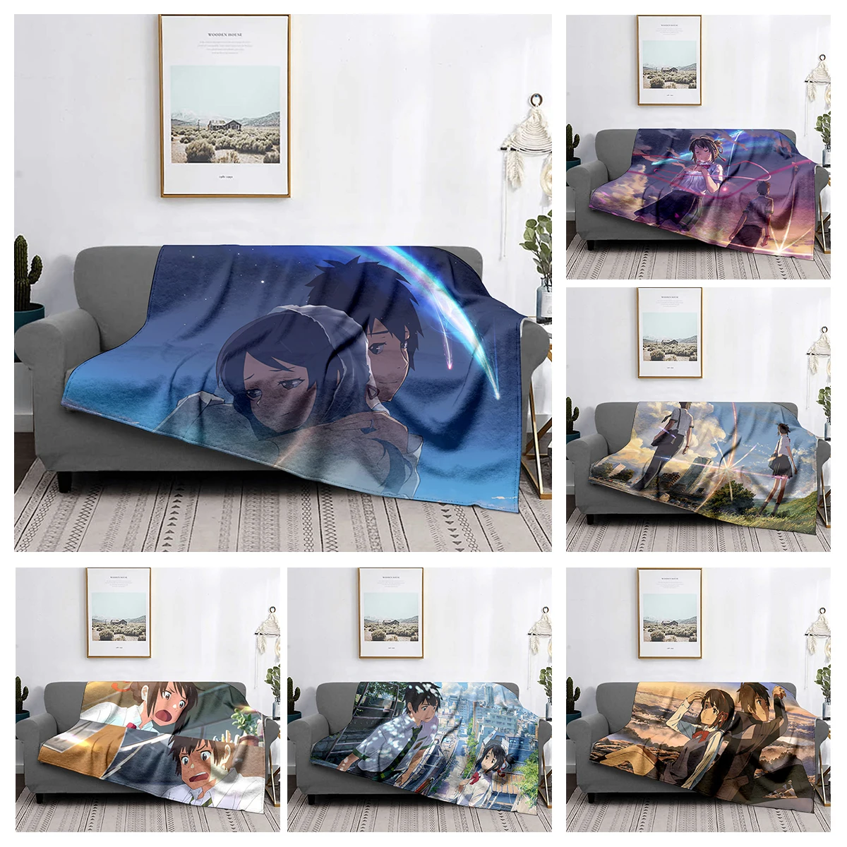 

Home decoration plush Sofa blanket Colorful Animal Bedspread on the bed anime fluffy soft blankets thick blanket for winte