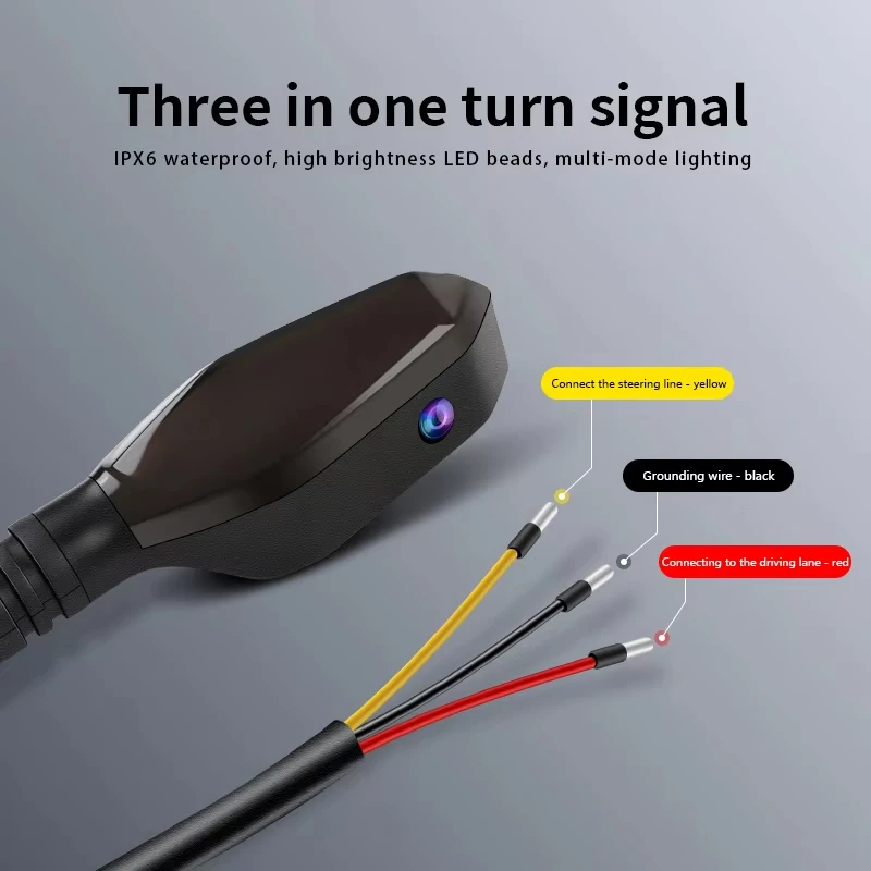 دراجة نارية LED بدوره مصباح إشارة مصباح إسقاط متتابعة تتدفق أضواء مؤشر فلاش تشغيل ضوء الجبهة الخلفية مصباح إشارة