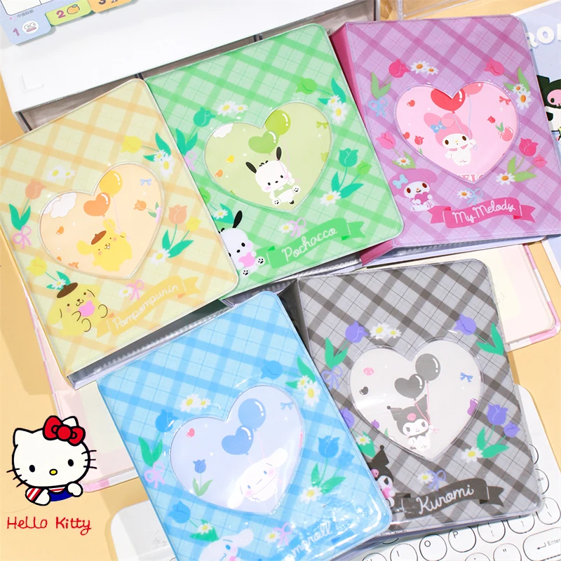 Hello Kitty Mini Card Storage Thin Cute Cartoon Melody Kuromi Photo Collection Album 3-Inch Idol Card Collector Polaroid Album