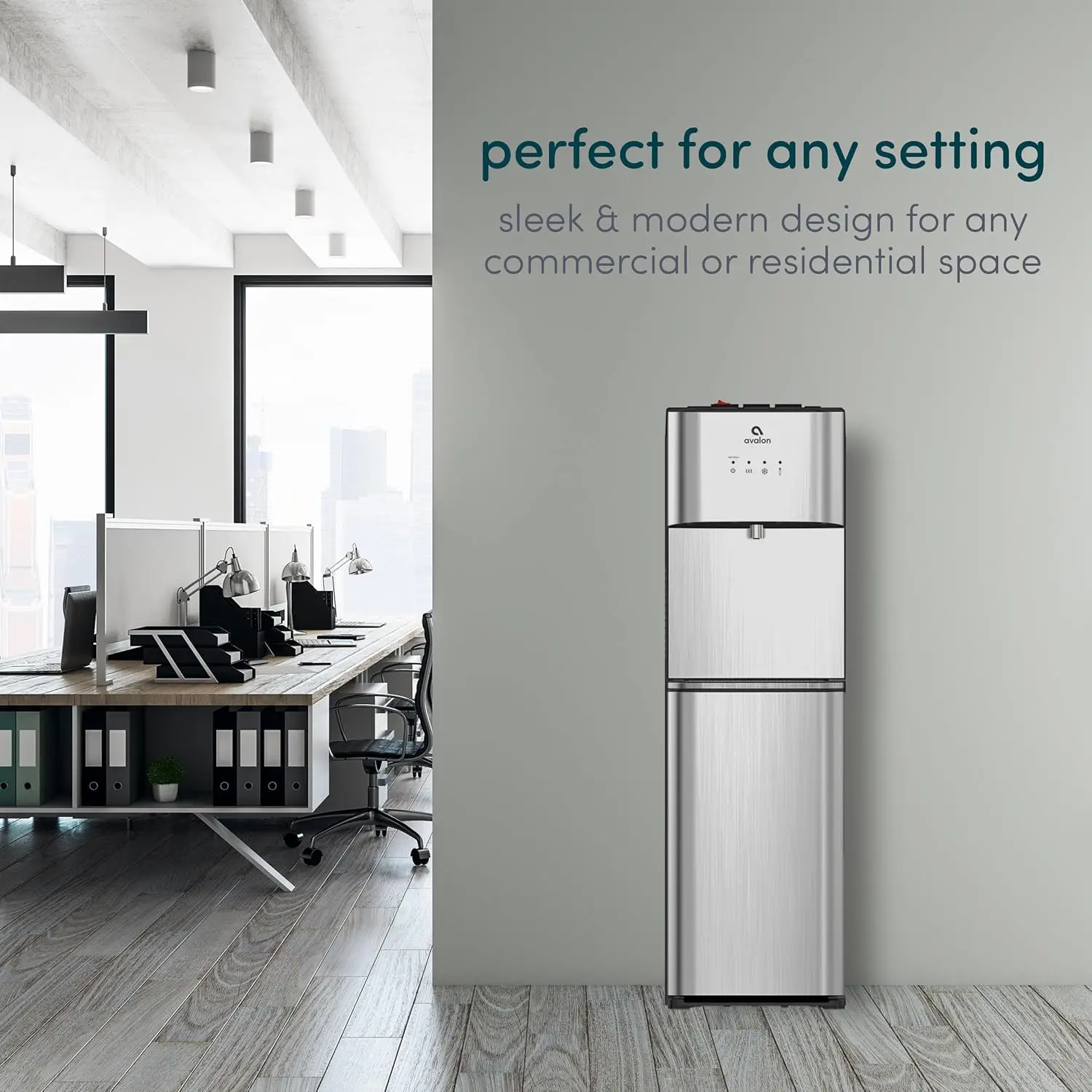 Limited Edition Self Cleaning Water Cooler Water Dispenser - 3 Temperature Settings - Hot, Cold & Room Water, Durable Sta