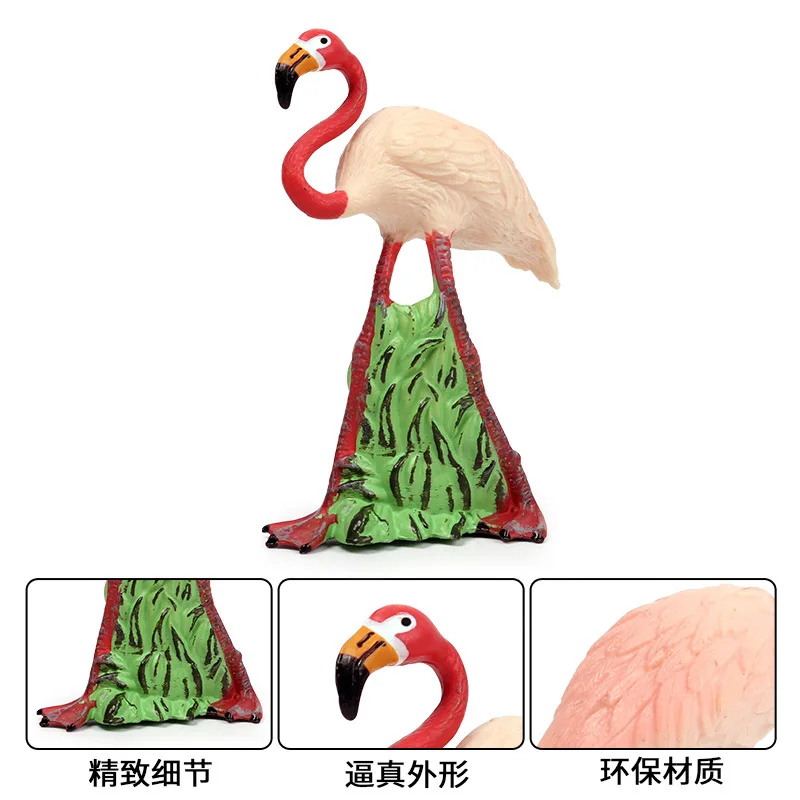 Simulation wild animal toy model Birds, birds, flamingos, red storks, red crowned cranes Decorative model ornaments