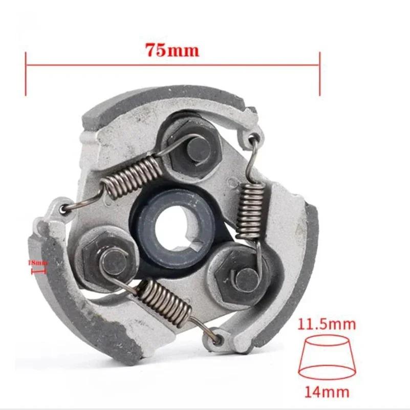 2 Stroke 47cc 49cc Complete Alloy 2/3 Shoe Clutch Pads Springs Gas Motorcycle Minimoto Pocket Bike Mini Dirt Bike Quad ATV