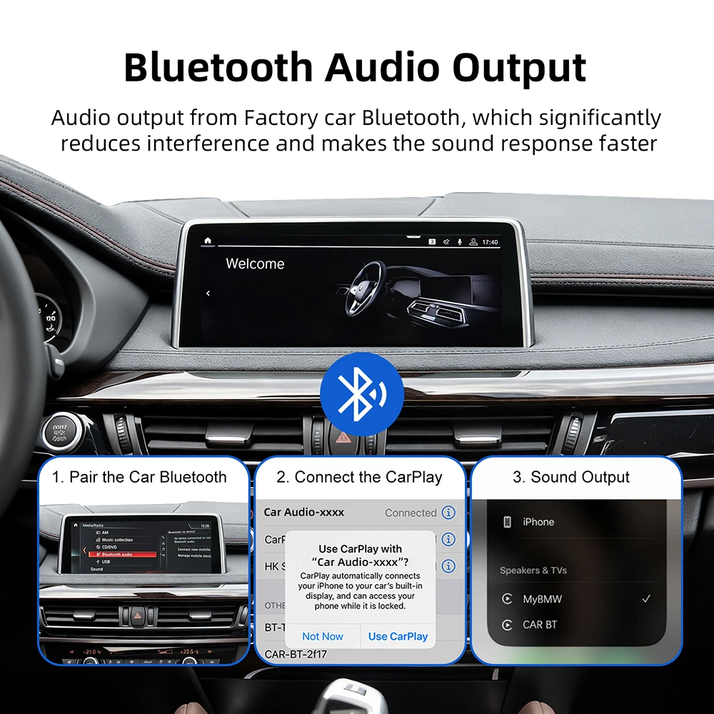 OEM Drahtloses CarPlay-Modul für BMW NBT, CIC System 1 2 3 4 5 6 7 X1 X3 X4 X5 X6 MINI F56 F15 F16 F25 F26 F48 F01 F10 F22 F20 – Detail 12