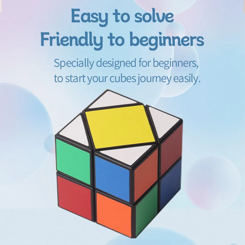 Zepuzzles Domino Skewb Zauberwürfel Professioneller Skewb Geschwindigkeitswürfel Aufkleber Würfel Puzzle Spielzeug Geschenk Magico Cubo Puzzle