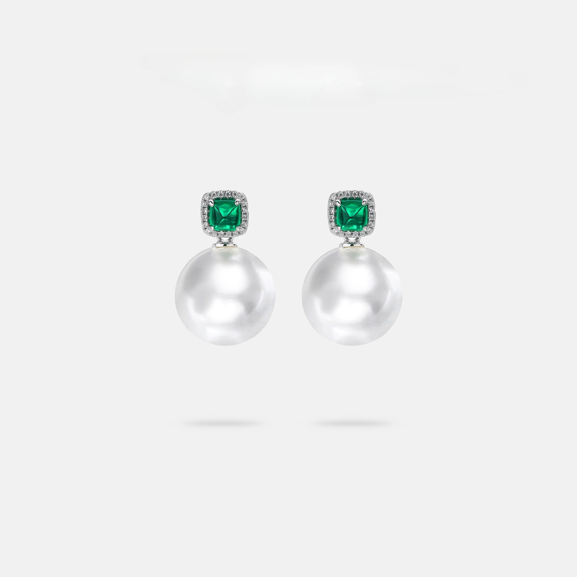 New S925 Pure Silver Earrings with High-end Feel, Pearl Inlaid High Carbon Diamond Earrings for Women's Wedding Jewelry