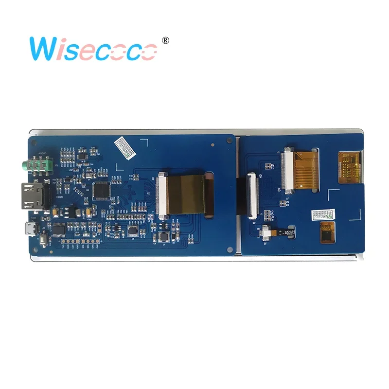 For Raspberry Pi 6.86 Inch 1280x480 Bar Display Module Capacitive Touch Digitizer Audio Video Input Micro-USB Driver Board