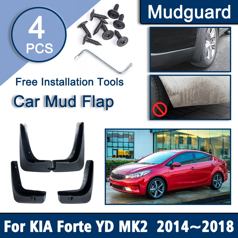 

Car Mudguard For KIA Cerato Forte K3 2014 2015 2016 2017 2018 YD Accessories Mudflap Splash Guard Front Rear Fenders Spare Parts