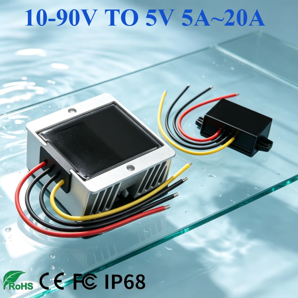 72V 60V 48V 36V 24V 12V to 5V 5A 8A 12A 15A 20A 10A DC Step Down Converter Buck Module Power Voltage Regulator 72 Volt to 5 Volt