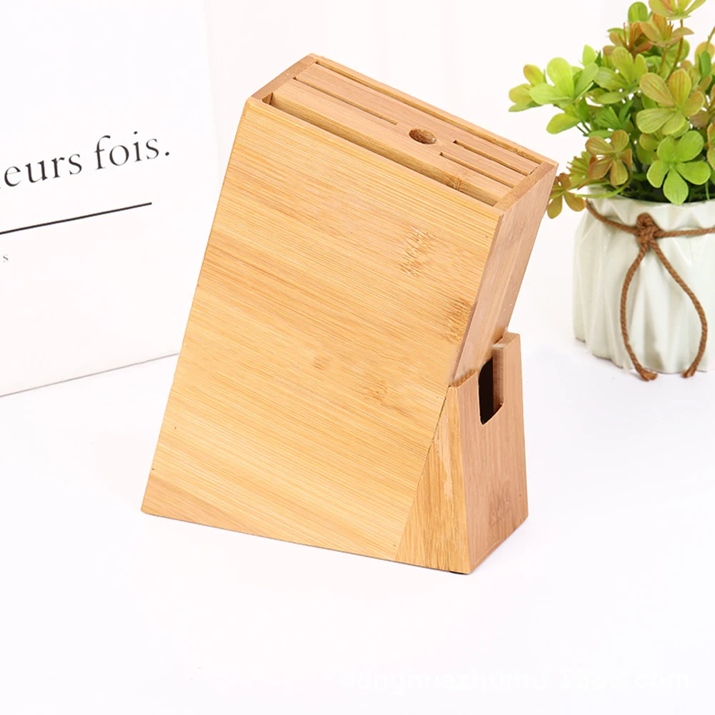 

Wood Knife Holder Rest Bamboo Knife Block Stand Knives Storage Shelf Rack Storage Box Organizer Kitchen Accessories Tool