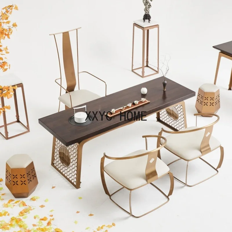 

Новый набор стол-стул в китайском стиле: Чайный стол для дзен-культа кунг-фу, интегрированный стол для приготовления чая