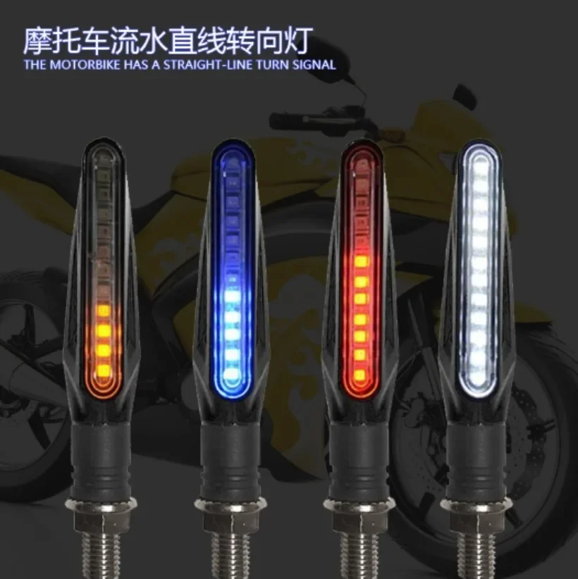 New LED Motorcycle Turn Signals Light 12 SMD Tail Flasher Blinker IP68 Bendable Motorcycle Flashing Lights Lighting 1SET