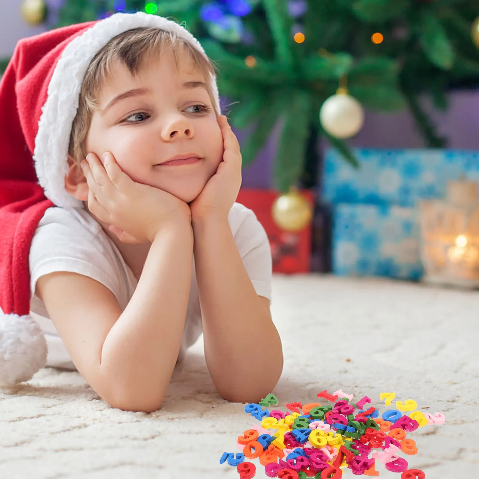 200개 나무 유아 조기 교육 학습 도구 다채로운 수학 인지 도구 유치원 숫자 장난감