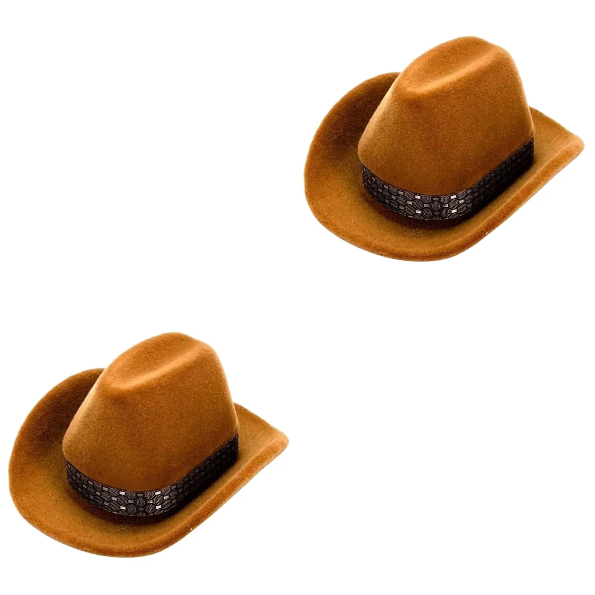 

2 Pack Earrings for Wedding Cowboy Hat Box Decor Decorative Boxes Case Flannel Holder