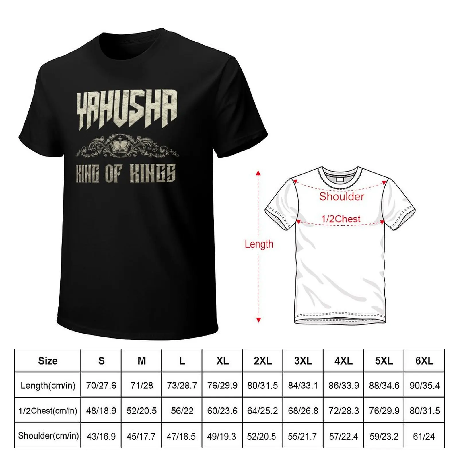 Yahusha (Jesus) King of Kings - Biblical Christian T-Shirt Running Gym Short Sleeve Sports Tee
