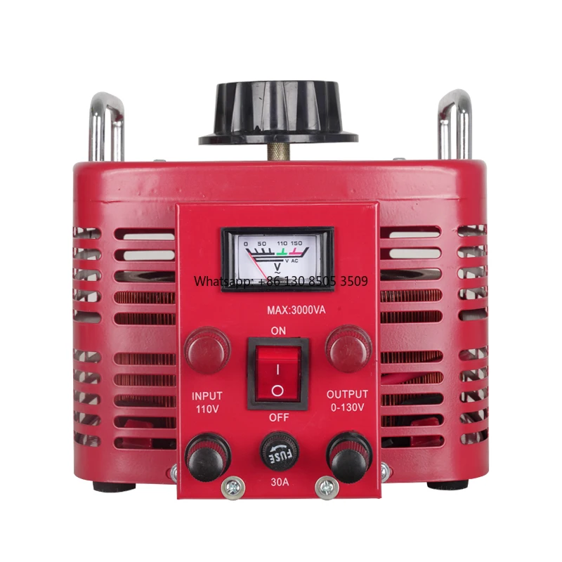 New Custom TDGC-3KVA 0-130V Adjustable Single Phase 100% Copper Contact Manual Regulator Motor Speed Regulation