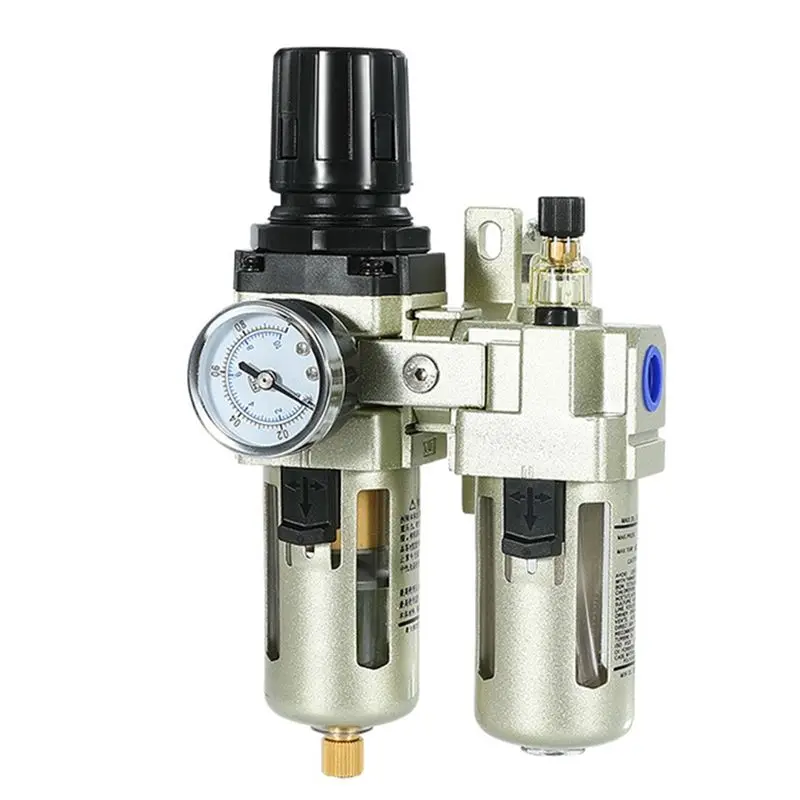 Y51A-Pressure Regulator Water Filter AC4010-04 Compressed Air Aluminum Alloy Pressure Gauge