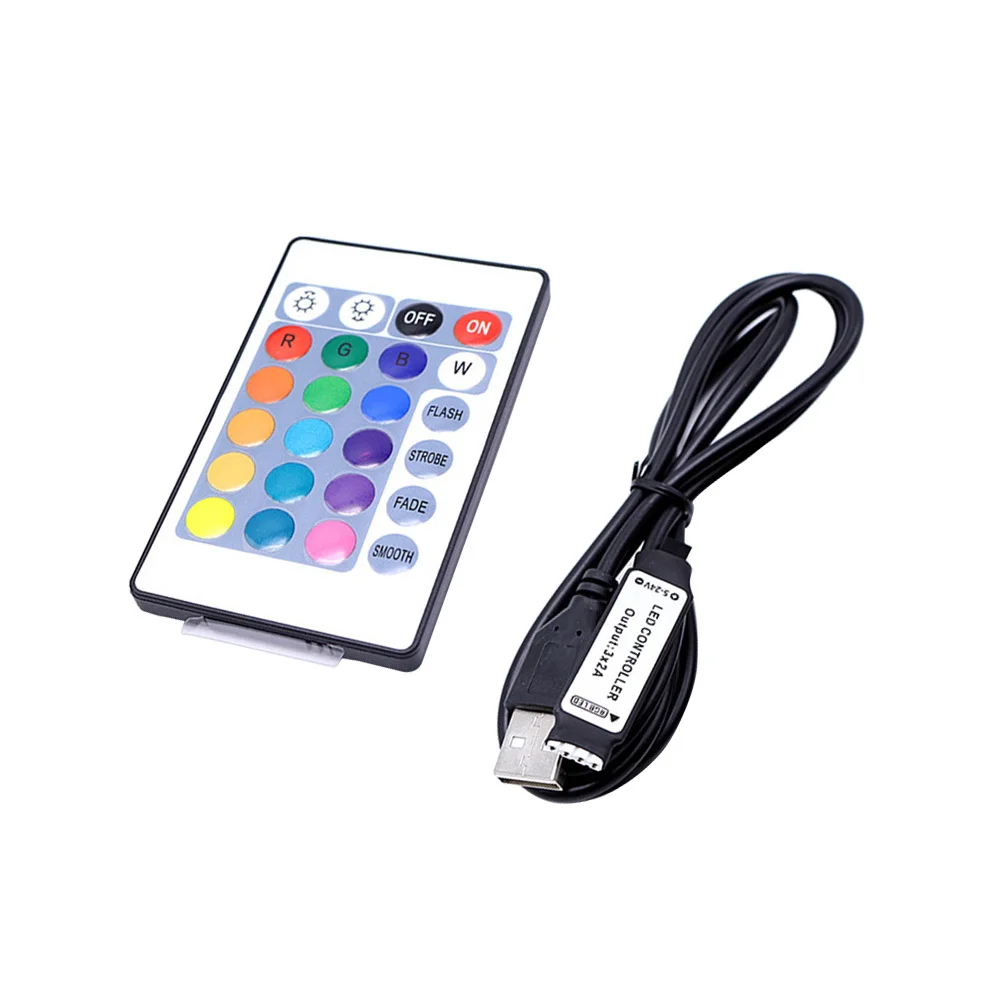 2pcs Led Controller Rgb Remote Control For String Light Wireless Adjust Light Mode Speed Powered Controller
